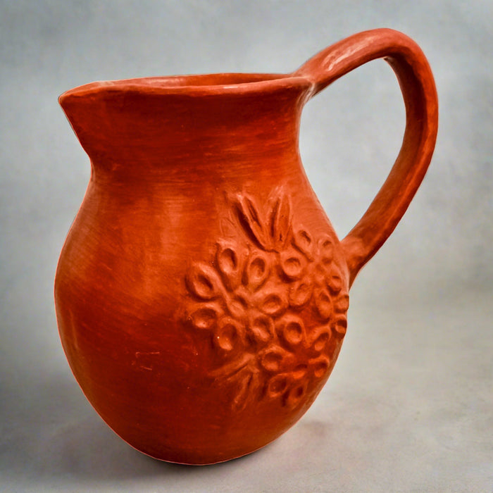 Craft by Order Barro Rojo Red Clay Pitcher handmade in Oaxaca Jug 33 ounces - CEMCUI