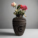 Craft by Order Beautiful Black Clay Flower Pot , Florero Decorative Pot handmade in Oaxaca, barro negro 10 x 9 in - CEMCUI