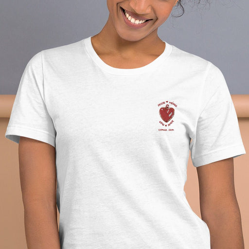 Vidrio Soplado Heart T-Shirt Embroidery Design, Bordado - CEMCUI