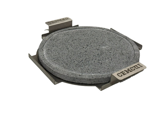 12.6-inch Artisanal Mexican Comal Pizza Stone with Stainless Steel Handling Tray - CEMCUI