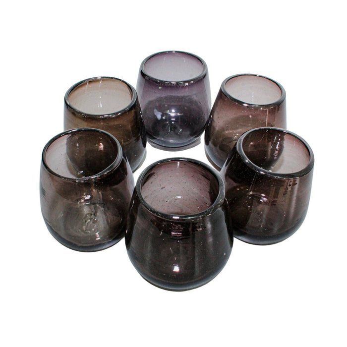 6 Hand Blown Crystal Whiskey Glasses 14oz - CEMCUI