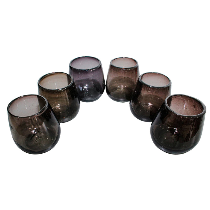 6 Hand Blown Crystal Whiskey Glasses 14oz - CEMCUI
