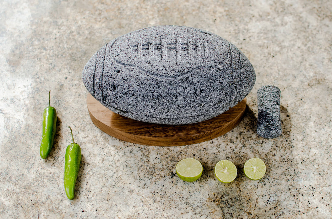 Super Bowl Bundle! The Football Molcajete and Avocado Shape Molcajete 7.8 Inchs