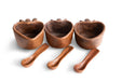 Black Clay Heart Salseros with Spoons Set (Brown and Black) - CEMCUI