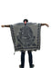 Blue Aztec Warrior Poncho 40x43 Inches (each side) - CEMCUI
