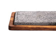 Comal / Plancha "Tlacuani" 8 x 10 Inches includes wooden base and volcanic stone - CEMCUI