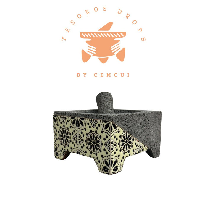 Craft By Order: 8-inch Talavera & Volcanic Stone Molcajete: Limited Edition! - CEMCUI