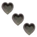 Craft by Order Set of Three Heart Shape Volcanic Stone Salseras, Sauce tray, holder - CEMCUI