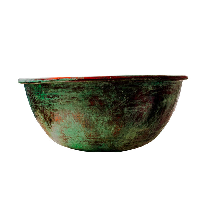 Hand Made Hammered Copper Jade Overmount Sink 13.7 - CEMCUI