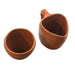 Handmade Red Clay Artisanal Coffee and Tea Filter with cup - 28 Ounces - CEMCUI