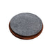 Lazy Susan of 14 in made of volcanic stone comal and parota wood - CEMCUI