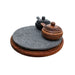 Lazy Susan of 15 in Made of Volcanic Stone and Parota Wood - CEMCUI