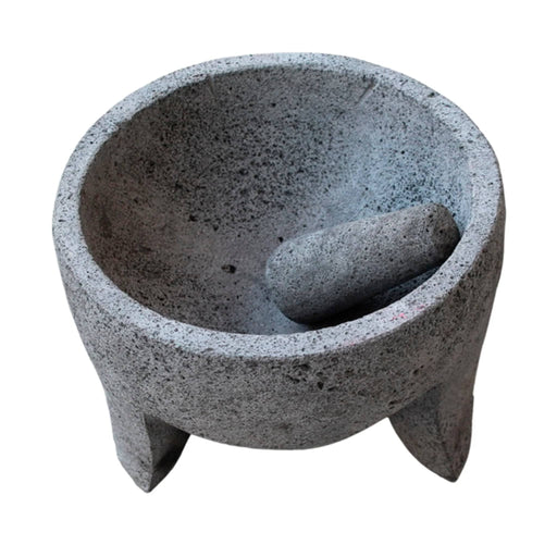 Made by Order Molcajete Traditional Shape 12.2 Inches Volcanic Stone Handmade 1 gallon - CEMCUI