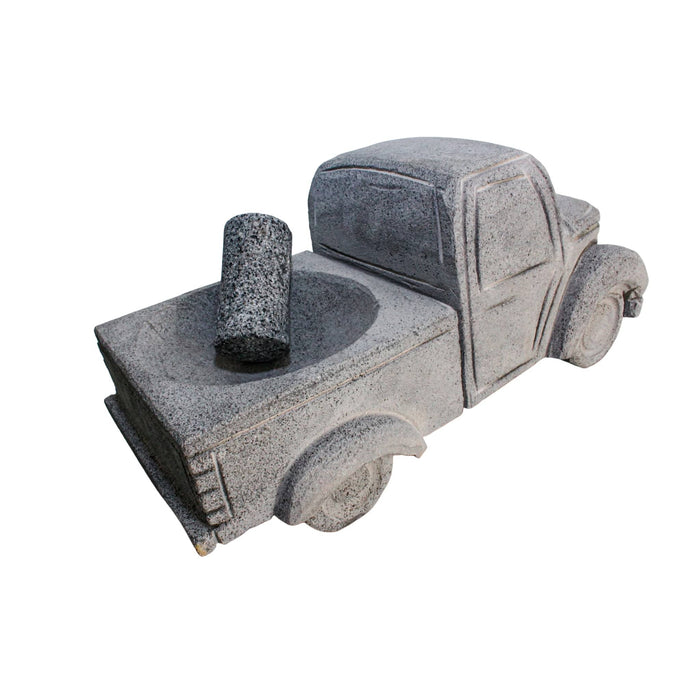 Craft by Order - Molcajete Molcatroca Old Pick-Up made of Volcanic Stone