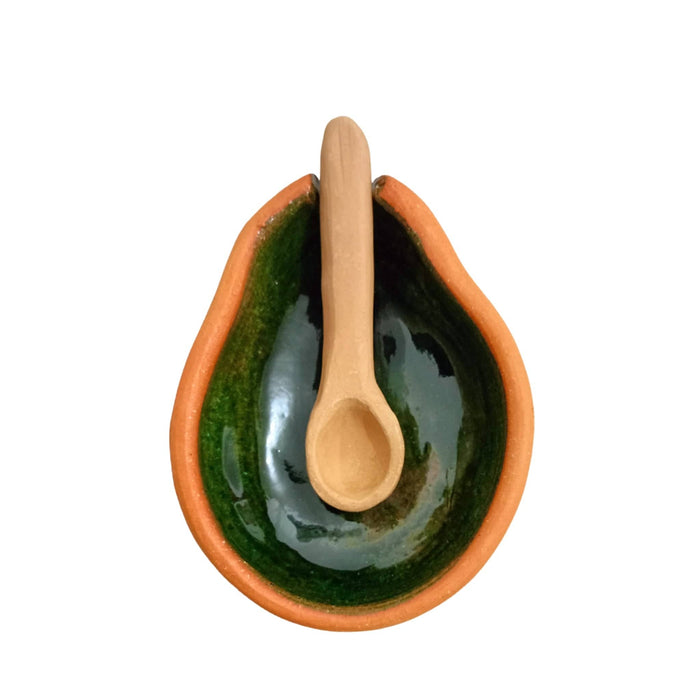 *NEW* Set of 2 Oaxacan Avocado Fiesta Salseros - Authentic High-Temperature Ceramic Clay Salsa Bowls 🥑🎊 - CEMCUI
