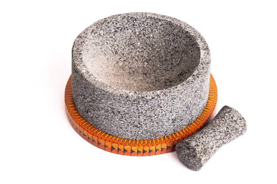 Pre-Order Item: Chilmamolli Rey 8 Inch Molcajete with Alebrije hand made painted base - Special Edition