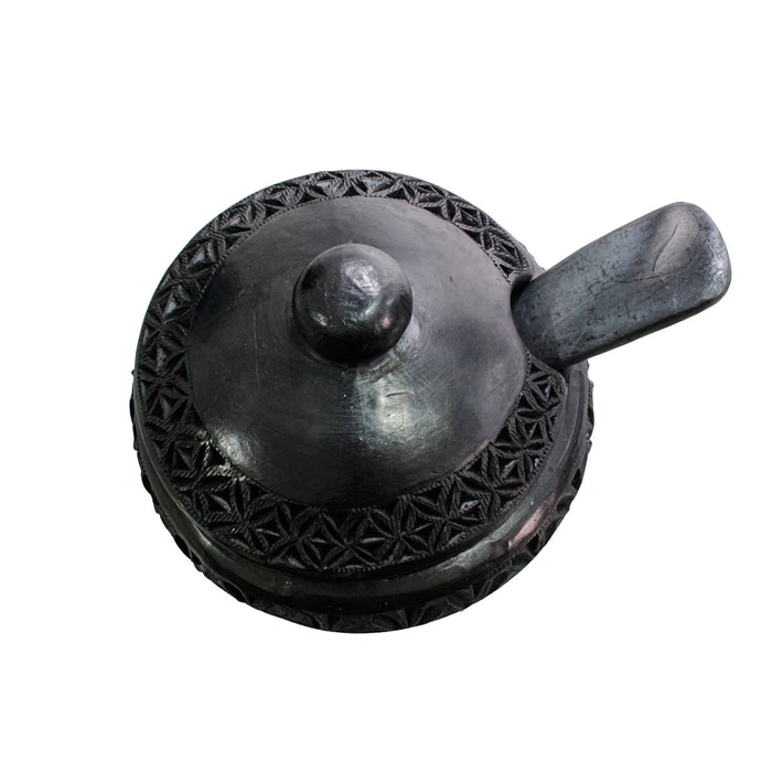 Craft by Order - Sabor Auténtico: Set of 2 Artisanal Barro Negro Salsa Bowls, Elegant Black – 14 oz Each