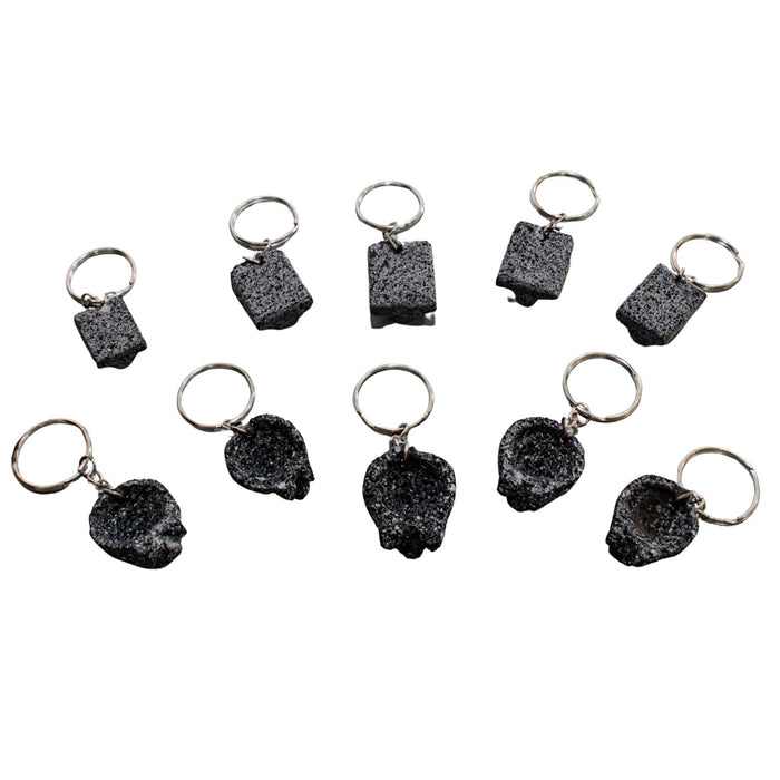 Set of 10 KeyChains in form of mexican molcajetes and metates