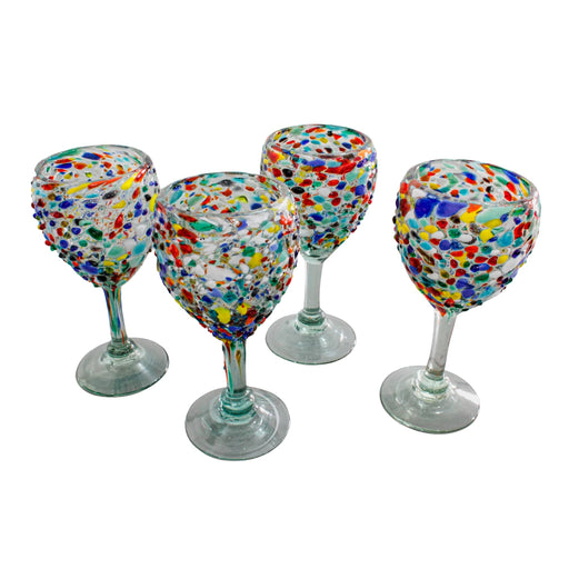 Set of 4 Blown Glass Wine Cup - CEMCUI