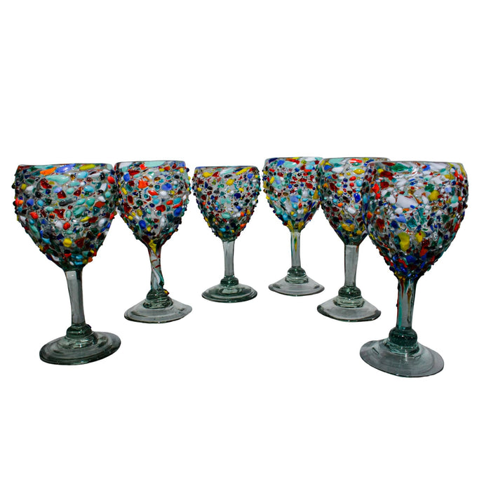 Set of 6 Blown Glass Wine Cup - CEMCUI