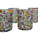 Set of 6 hand-blown glass tumblers with colored granulated finish - CEMCUI