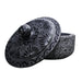 Tortillero "Ich" of volcanic stone and talavera lid color black - CEMCUI