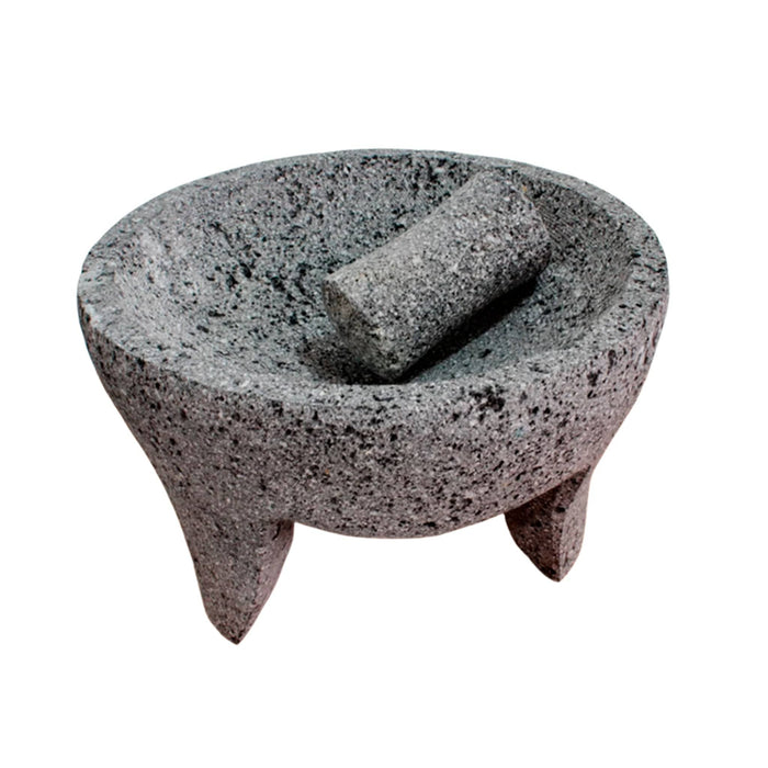 Molcajete Traditional Shape 8 inches Volcanic Stone