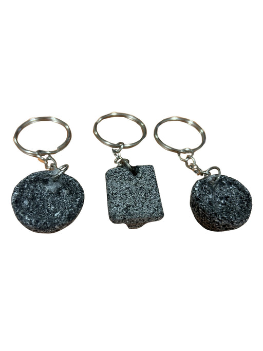 Volcanic Stone Miniature Set: Dual Bowls & Metate Keychains - CEMCUI