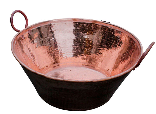 "Yolia Copper Elegance" - Handmade 8 Inch Volcanic Stone Molcajete and 9-Liter Hammered Copper Pot Bundle - CEMCUI