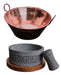 "Yolia Copper Elegance" - Handmade 8 Inch Volcanic Stone Molcajete and 9-Liter Hammered Copper Pot Bundle - CEMCUI